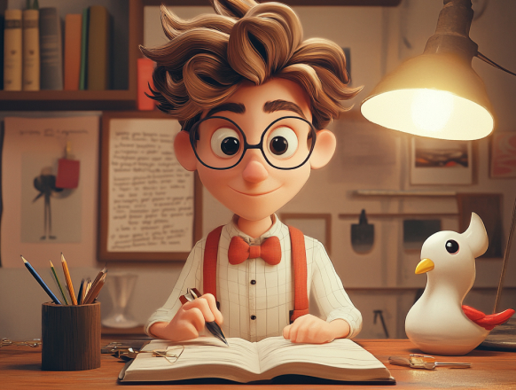 writer at work